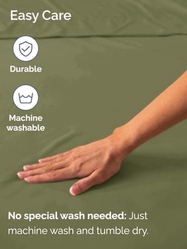 Extra Deep Cal King Fitted Sheet - Hotel Luxury Single Fitted Sheet Only - Easily Fits 18 inch to 24 inch Mattress - Ultra Soft, Wrinkle Free with Extra Deep Pockets - Breathable & Comfy - Sage Green 5