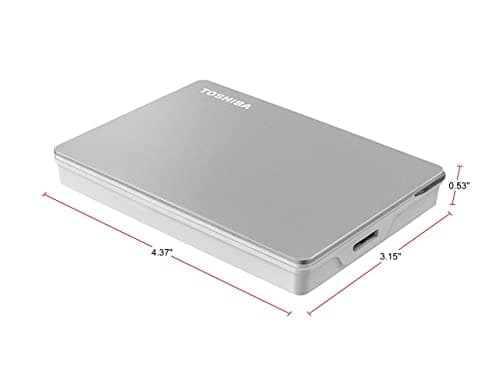 Toshiba Canvio Flex 2TB Portable External Hard Drive USB-C USB 3.0, Silver for PC, Mac, & Tablet - HDTX120XSCAA 6