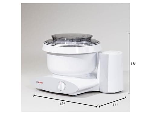 Bosch Universal Plus Stand Mixer 500 Watt, 6.5 Quarts with Wire Whips, Dough Hook & NutriMill Dough Hook Extender Bundle 10