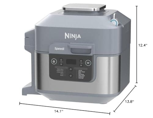 Ninja SF301 Speedi Rapid Cooker & Air Fryer, 6-Quart Capacity, 12-in-1 Functions to Steam, Bake, Roast, Sear, Sauté, Slow Cook, Sous Vide & More, 15-Minute Speedi Meals All In One Pot, Sea Salt Gray 15