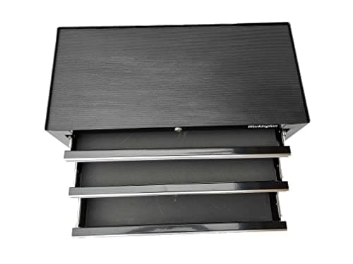 Workington Industrial 3 Drawers Portable Metal Intermediate Box, 26" Middle Tool Chest Cabinet with Ball Bearing Drawer Slides, Steel Tool Storage Box Organizer 4009 Black 8