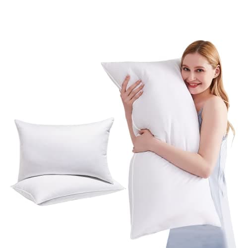 Mr.Ye Bed Pillows for Sleeping King Size 2 Pack Premium Luxury Hotel Quality Soft Pillows Down Alternative Filling for Back, Stomach or Side Sleepers, White