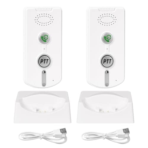 Pumwoy 2 Way Wireless Intercom for Home Hospital Hotel,1000m Range Indoor Intercoms Wireless(White), JY00024 7