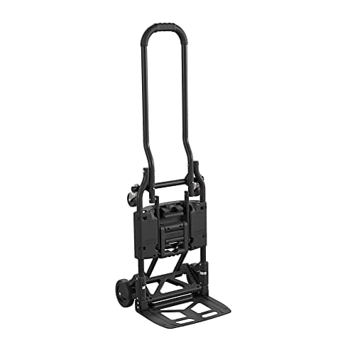 Cosco Shifter Folding Hand Truck/Cart - Heavy Duty Steel Frame, 300lbs Capacity, Black