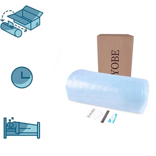 EYOBE Memory Foam Mattress Topper Twin XL 2 Inch Gel Infused Memory Foam Topper Twin Extra Long–Dorm Single XL Topper for Body Support & Pressure Relief – Ventilated Design – CertiPur Certified 8