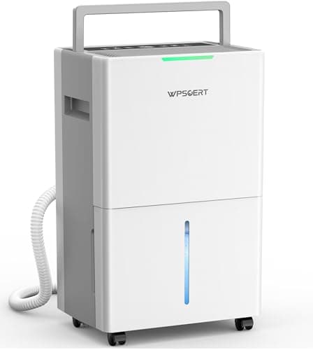 2000 sq.ft Dehumidifier for Basement, 25 Pint Dehumidifiers for Home with Drain Hose, WPSOERT Smart Compressor Dehumidifies for Large Room, Bedroom, 3 Modes, Intelligent Humidity Control, Auto Defrost