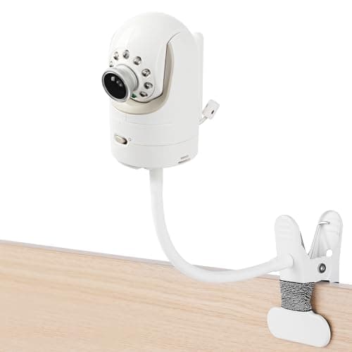 iTODOS Flexible Baby Monitor Clip Camera Mount Compatible with Infant Optics DXR-8 and DXR-8 Pro Baby Monitor, Flexible Long Gooseneck Arm,for Crib Wherever You Like Without Tools