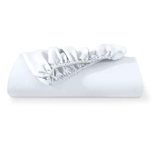 Bare Home Fitted Bottom Sheet Queen Size - Premium 1800 Microfiber - Ultra-Soft Hotel Luxury - Deep Pocket - Durable and Long Lasting - Fitted Sheet (Queen, White) 7