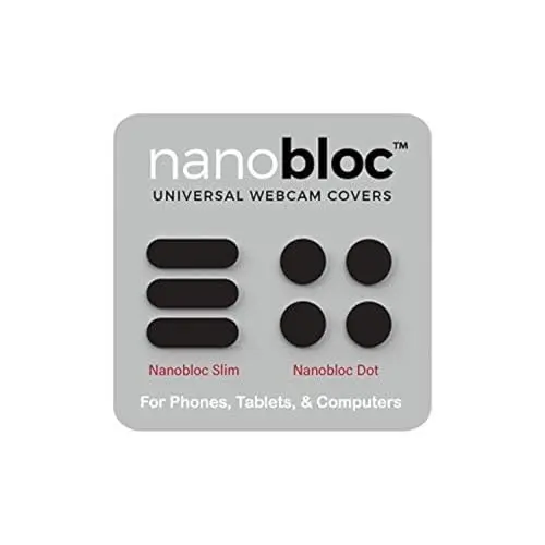 Eyebloc Nanobloc Universal Camera Blocker Kit - Camera Blocker for Phone & Privacy Slider - for Laptop Accessories for Women - Versatile Dots & Bars for Gaming Laptop Accessories - 7-Piece, Black