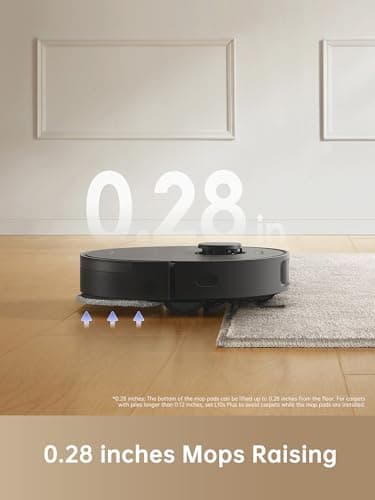DREAME L10s Plus Self-Empty Robot Vacuum and Mop Combo, Hands-Free up to 90-Days of Dust, 7000Pa Suction, DuoScrub Mopping, 7mm Auto Lifting Mop, Auto-Empty Ideal for Pet Hair, Hard Floor and Carpet 6