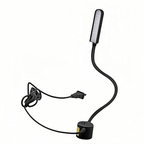 30 LED Sewing Machine Light with Super Strong Magnetic Base -Fully Flexible Silicone Neck Task Lamp for Craft Tables,Drill Press,Desk,Workbench,Lathe & Music Stand - Eye Caring,No Flicker,Durable