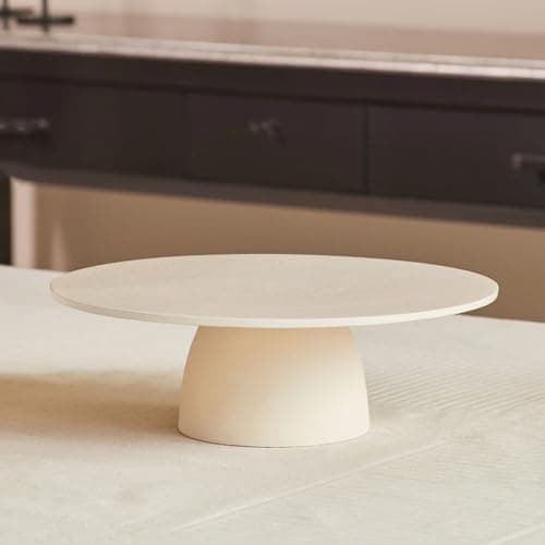 CG Hunter 12-Inch Cake Pedestal Stand, Elegant Creme Aluminum Dessert Stand, Perfect for Wedding Cakes & Birthday Celebrations, Ideal for Parties & Special Events, Home Decor, & Kitchen Accents