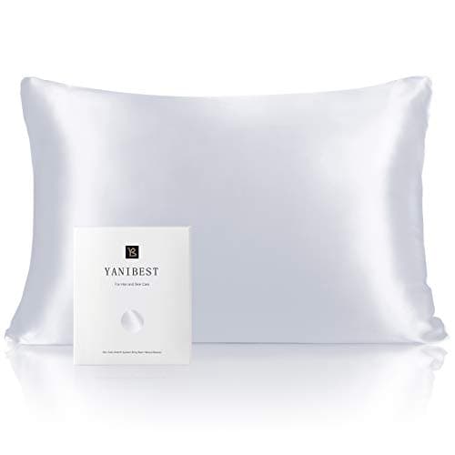 Yanibest Silk Satin Pillowcase for Hair and Skin, Standard Queen King Pillow with Hidden Zipper, Soft Breathable Smooth Cooling Pillow for Sleeping