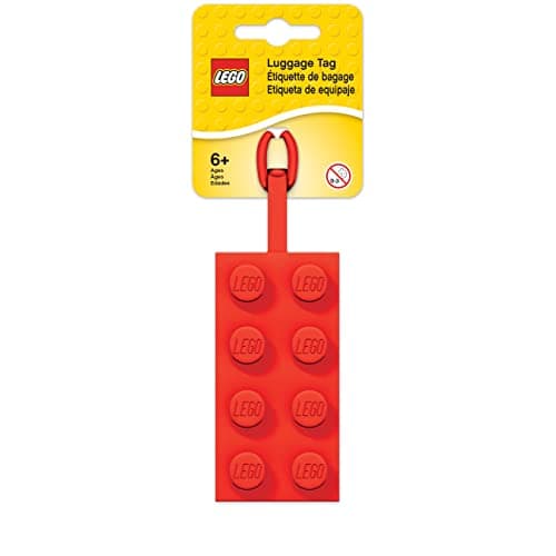 Lego Stationery 2x4 Silicone Luggage Tag - Red (52002), Use for Travel, Cruise, School 7