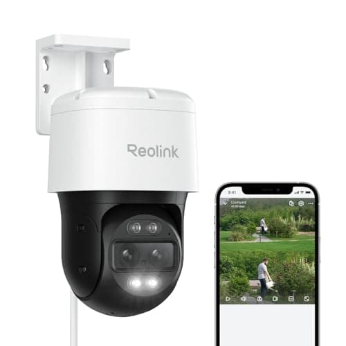REOLINK PTZ Security Camera System 4K, IP PoE 360 Camera with Dual-Lens, Auto 6X Hybrid Zoomed Tracking, 355 Pan & 90 Tilt, Outdoor Surveillance, AI Detection, TrackMix PoE