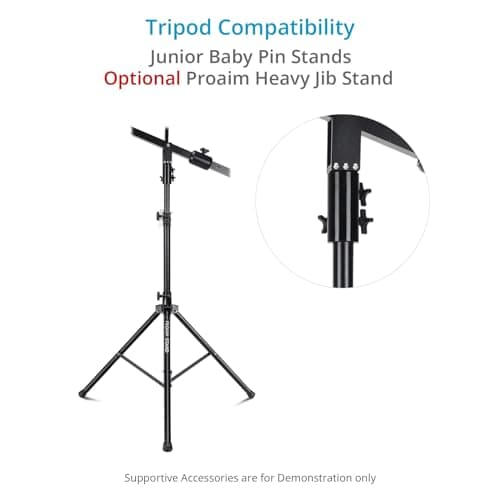 PROAIM 12' Vega Video Camera Jib Crane for Videomakers & Filmmakers. Payload: 5kg / 11lb 5