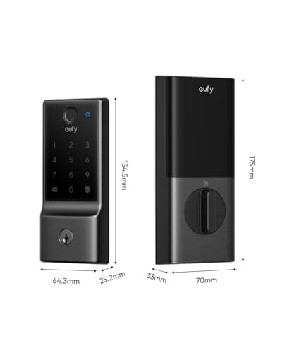 eufy Security Smart Lock E31, Fingerprint Keyless Entry Door Lock for Front Door, Built-in WiFi Deadbolt, App Control, Supports Matter, Apple Home, Alexa, Google, 10000mAh Battery, Auto Lock 7