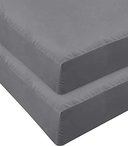 Ultra Soft Microfiber Full XL Fitted Sheets (2-Pack) – 1800 Thread Count, Deep 15” Pocket, Wrinkle-Resistant, Hypoallergenic, Breathable, Fits 54” x 80” Extra Long Full Beds (Grey) 6