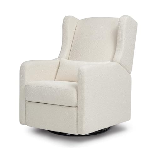 Carter's by Davinci Arlo Recliner and Swivel Glider in Ivory Boucle, Greenguard Gold Certified