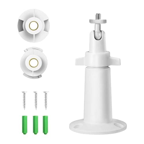 Universal Baby Monitor Wall Mount Holder, Compatible with HelloBaby HB65/HB6550/HB6558/HB66/HB248, ANMEATE SM935E/SM650/Bonoch/ChildsFarm/Eufy Baby Monitor, Adjustable Aluminum Alloy Mount, White