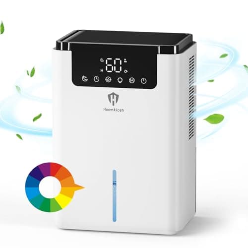 Dehumidifier for Bedroom, 68 oz 500Sq.ft Dehumidifiers with Touch Control LCD Screen Timer Auto-Off, Automatic Defrost, Portable Small Dehumidifier for Home, Bathroom, RV, Basement Q03