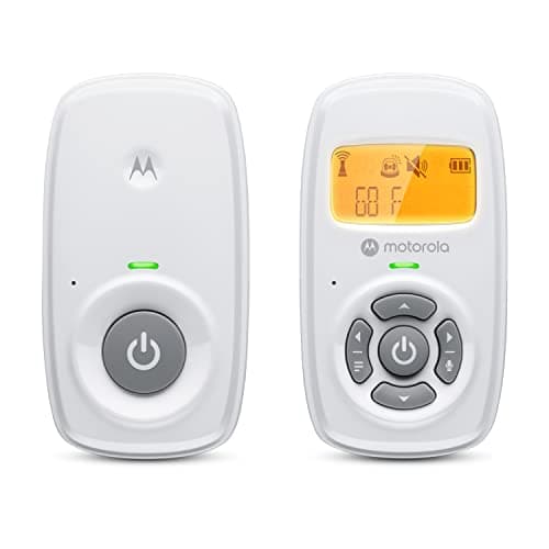 Motorola Nursery Baby Monitor Audio Only with LCD Screen, Long Range AM24, 2-Way Talk, Temperature Sensor, Portable Parent Unit