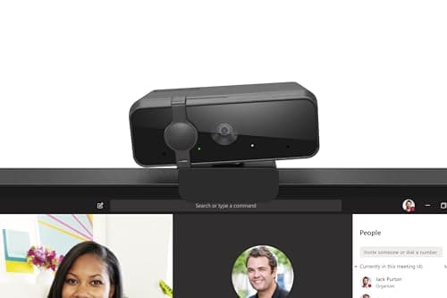 Lenovo HD 1080p Webcam (300 FHD)- Black w/ 95° Wide Angle, 360° Rotation Pan & Tilt, Dual Microphones, Privacy Shutter 6