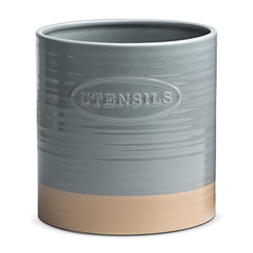YHOSSEUN Ceramic Utensil Holder Kitchen Utensil Crocks (E-Gray & Clay)
