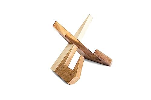 Acacia Cookbook Stand, Beautiful Recipe Holder for Kitchen Countertops, Convenient Hands-Free Cooking Stand for Kitchen Counter