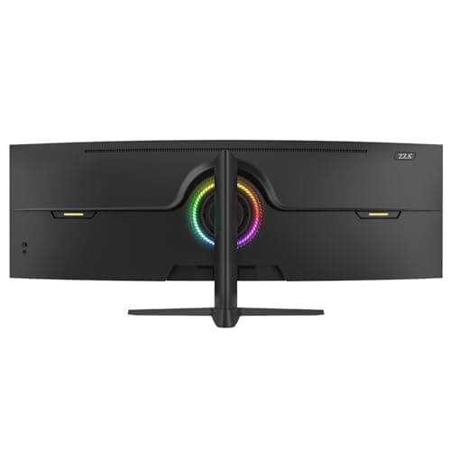 ZZA 49" Curved Gaming Monitor 144/165Hz Ultrawide 32:9 DFHD 3840 x 1080P,Ultrawide Monitor, 1500R, 120% sRGB, HDMI 2.1 & DP 1.4, Height Adjustable 8