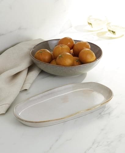 Oneida 897209 Organic Shades 2-Piece Serving Set, Oatmeal 6