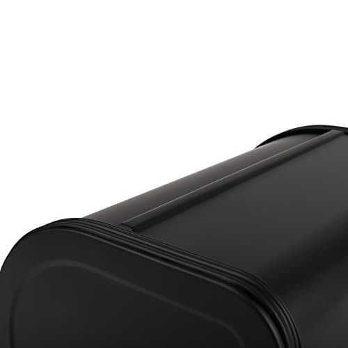 Home by Jackie Inc X458 Black Metal Bread Box/Bin/kitchen Storage Containers with Roll Top Lid (Black) 6