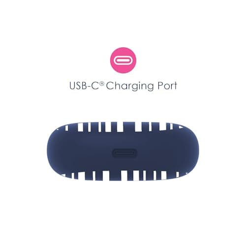 Packed Party True Wireless Earbuds Bluetooth V5.3 Headphones with Charging Case, IPX5 Waterproof, Up to 20 Hours of Battery Life (Navy Baby) 5