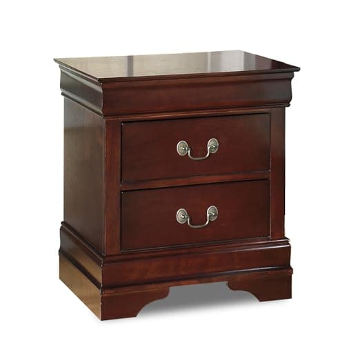 Signature Design by Ashley Alisdair Traditional 2 Drawer Nightstand, 23.75" Tall, Dark Brown