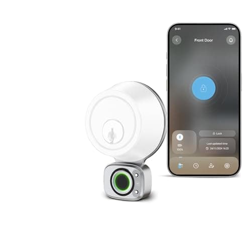 Lockly Access Touch, 3D Biometric Fingerprint Sensor, Retrofit Smart Lock, Turn Any Deadbolt Into a Smart Lock (Satin Nickel)