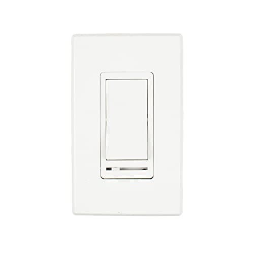 CLEANLIFE Single Pole LED Dimmer Switch - Modern, Low Profile TRIAC Dimmer Light Switch - 3-Way Rocker - Universally Compatible with All UltraLux Light Fixtures - Cover Plate Included 7