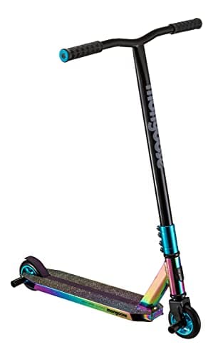 Mongoose Rise 100 Pro Slick Freestyle Stunt Trick Scooter, Lightweight Alloy Deck & Heavy-Duty Frame Up to 220 lbs., Bike-Style Grip, Wheel Pegs Included, Oil Slick