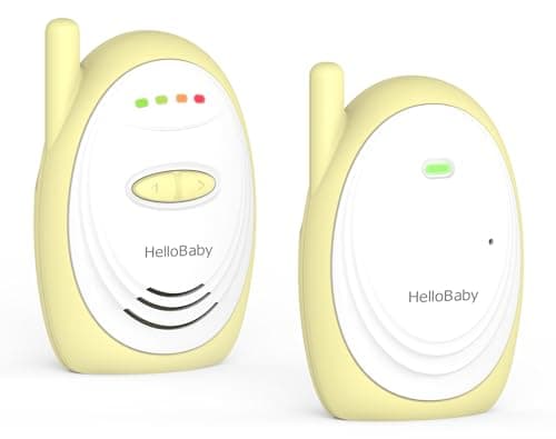 Hellobaby Audio Baby Monitor with 1000ft Range, Volume Control, Portable 2.4GHz Digital Wireless Baby Monitor, Audio Surveillance for Baby with High-Sensitivity Mic, USB Connection, HB168