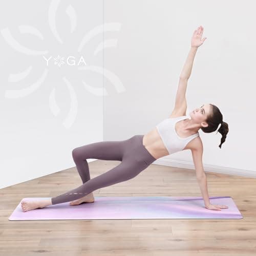 Sportneer Yoga Mat - 72” x 26” x 4mm Thick Extra Long and Wide Non Slip Exercise & Fitness Mat for for All Types of Yoga, Pilates & Floor Workouts, Home Gym Studio, Purple (Gradient Blue) - (Gradient Pink) 6