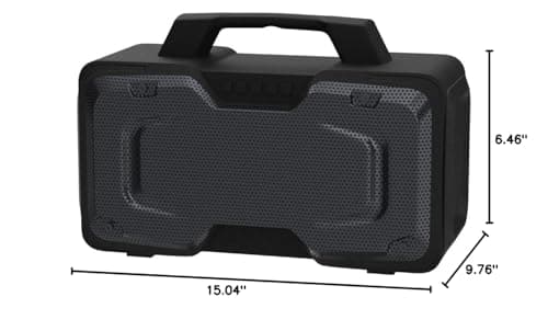 BUGANI Bluetooth Speaker, 80W Powerful Portable Wireless Speakers IPX7 Waterproof Speaker, Outdoor Loud Speakers with Handle 24H Playtime, Support Microphone AUX USB Suitable for Party, Pool, Black 9
