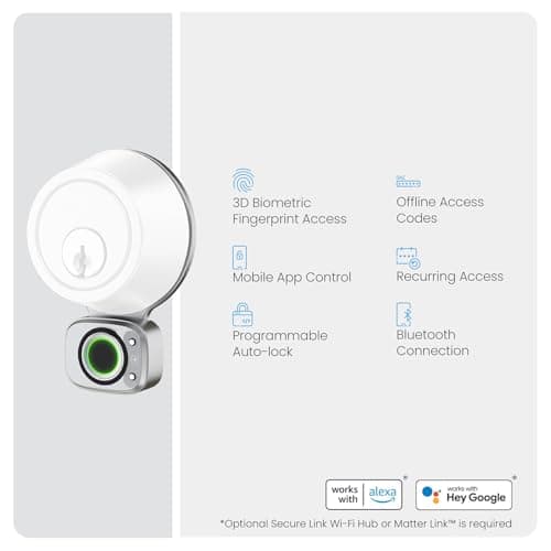 Lockly Access Touch, 3D Biometric Fingerprint Sensor, Retrofit Smart Lock, Turn Any Deadbolt Into a Smart Lock (Satin Nickel) 8