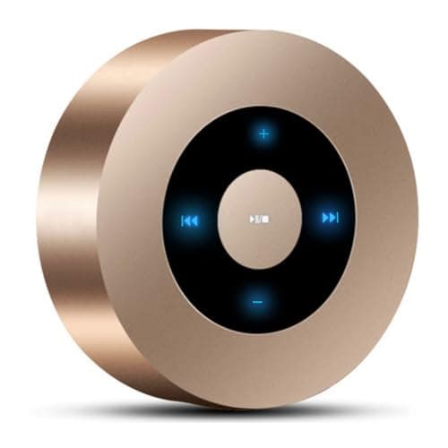 Smart LED Touch Play Bluetooth Speaker Portable Wireless Speakers with HD Sound / 12-Hour Playtime/Bluetooth 5.0 / Micro SD Support, for iPhone/ipad/Samsung/Tablet/Laptop/Notebook (Gold)