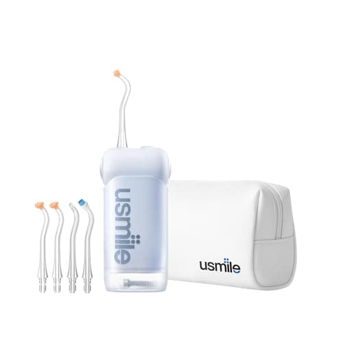 【3-in-1 Bundle】 usmile C10 Portable Water Flosser Blue, S-Type Nozzles & Travel Case – Complete Oral Care Set for Home & Travel