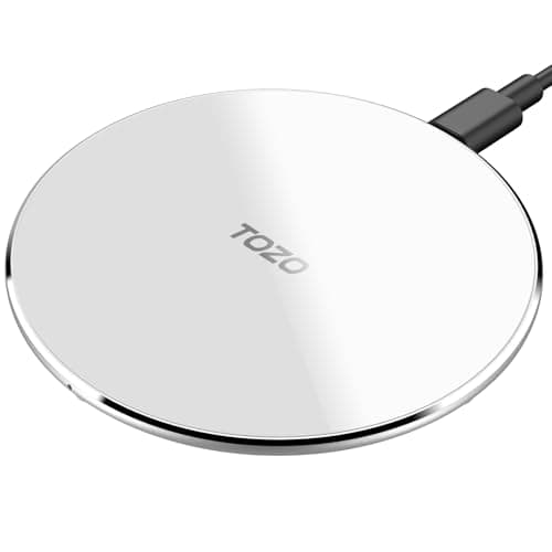 TOZO 2025 New Anti-Slip Wireless Charger 15W Max Fast Wireless Charging Pad Compatible with iPhone 17/16/16 Plus/16 Pro Max /15/14/13/SE Series, Samsung Galaxy S25/S24/S23 Series, White