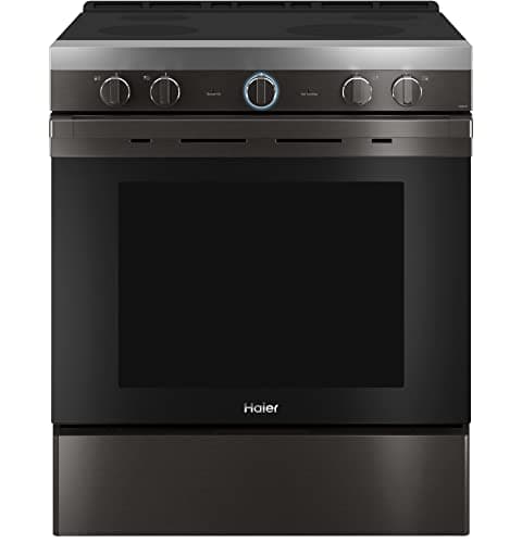 Haier QSS740RNSS 30" Smart Freestanding Electric Range with 4 Radiant Elements 5.7 cu. ft. Capacity WiFi Connection and Hidden Bake Element in Stainless Steel 6