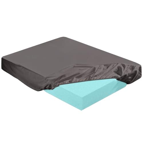 HunnmingRe 2-3 Inch Mattress Topper Cover (Only Cover) Memory Foam Protector Microfiber Memory Foam for Latex Mattress Topper Gel RV(King 80 x 78 Inch,Dark Gray)