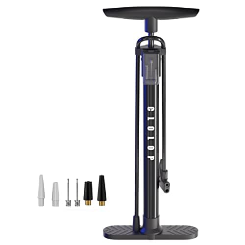 CLOLOP Bike Floor Pump with Gauge,Bike Air Pump Tire Pump Inflator, for Presta and Schrader Valve, Bicycle Pump, Ball Pump for All Bikes and Sports Balls