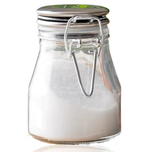 Tablecraft Resealable Salt and Pepper Shakers with Stainless Steel Clip Top, 3.5 ounce