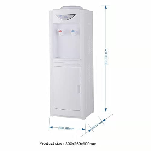 Hot & Cold Top Loading Water Dispenser,5 Gallons Water Coolers with Child Safety Lock Removable Drip Tray & Storage Cabinet,Water Cooler Dispenser for Home,Office(White) 6