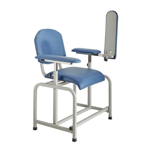 VivaComfort Blue Phlebotomy Chair with Adjustable Armrest, Blood Draw Chair, Large Weight Capacity Comfortable Lab Medical Chair 5